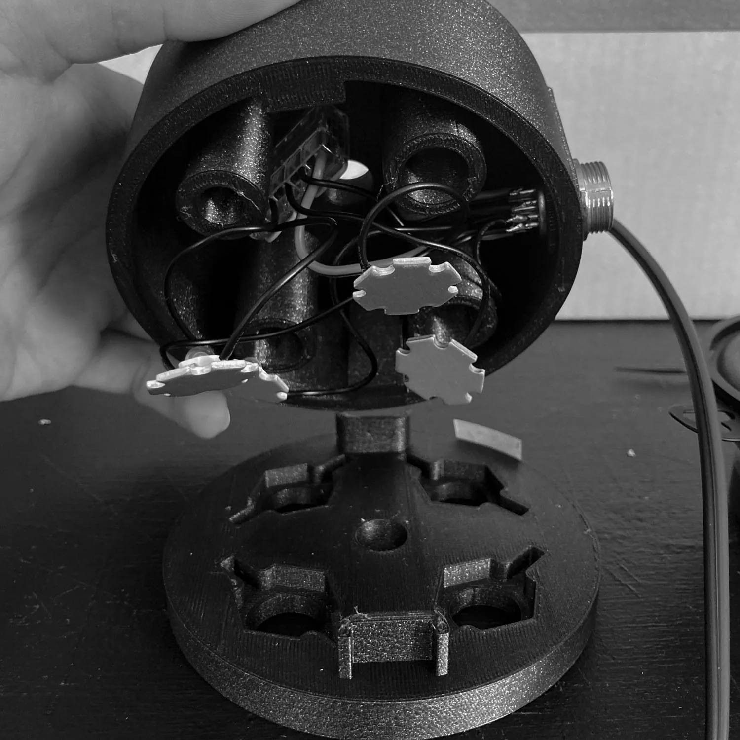Receptor interactive installation with optical fibres and sensors