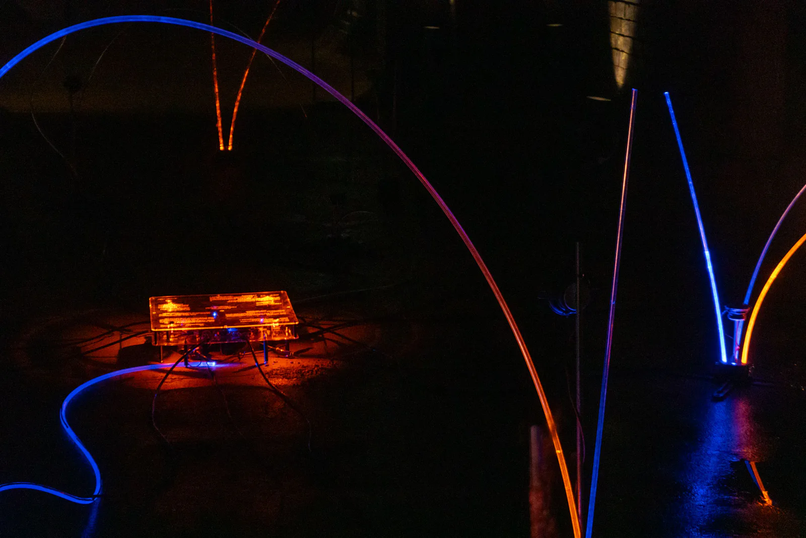 Receptor optical-fibre installation at Prototyp, Bratislava 2023