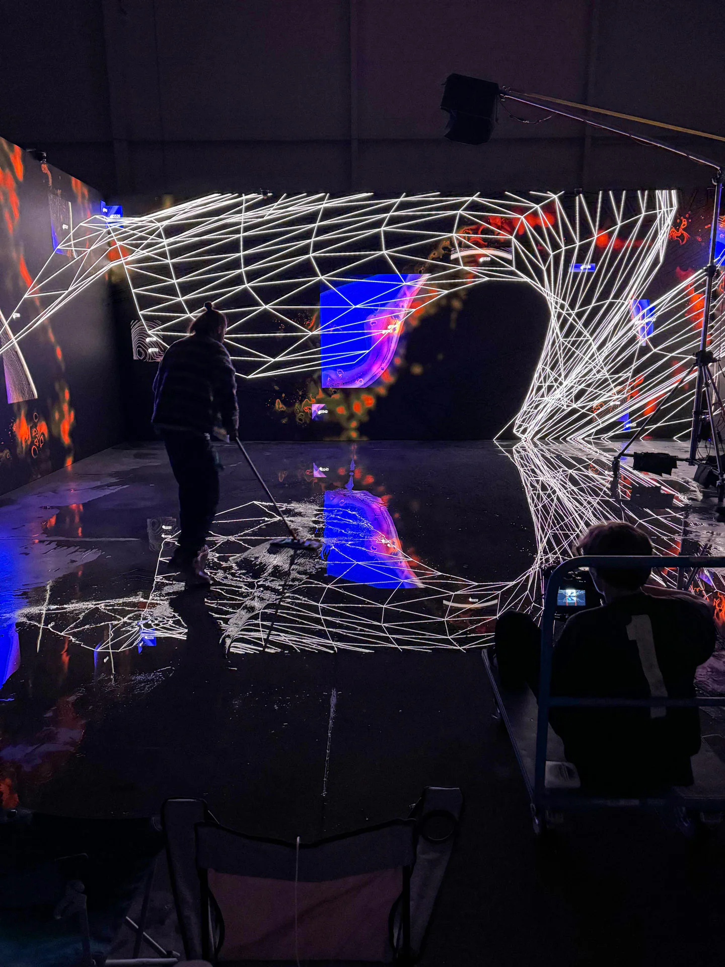 Exhibizz interactive installation, generative LED visuals, Bratislava 2025