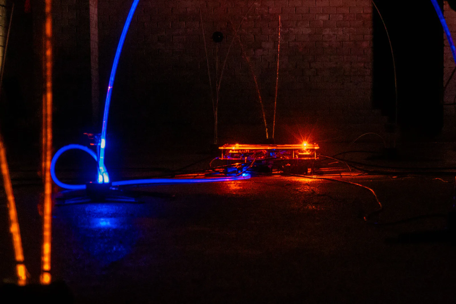 Receptor optical-fibre installation at Prototyp, Bratislava 2023