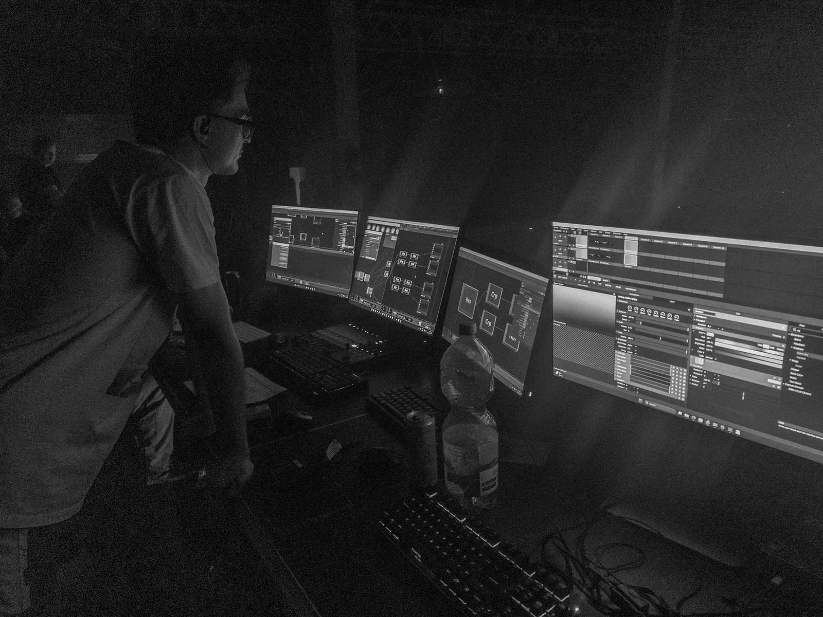 Exhibizz interactive installation, generative LED visuals, Bratislava 2025