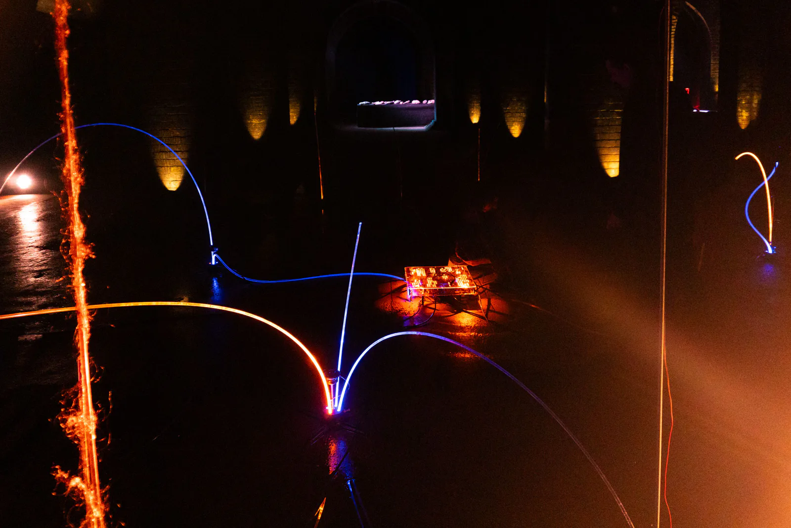 Receptor optical-fibre installation at Prototyp, Bratislava 2023