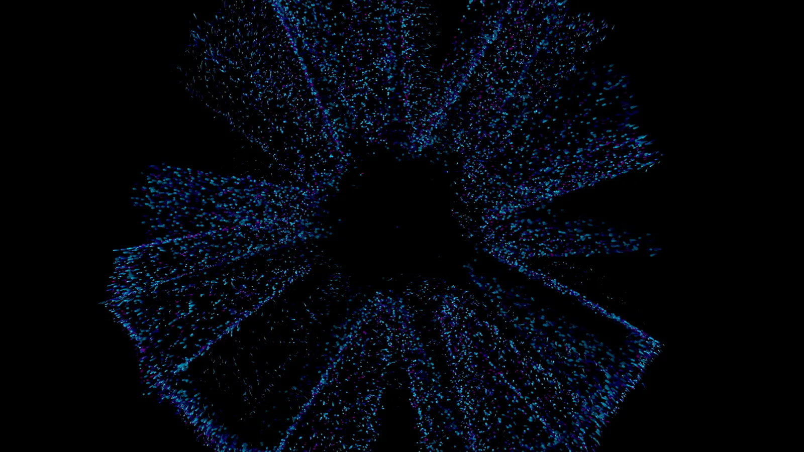 Cyklus Svetla 60m panoramic projection at Galéria Ľudovíta Fullu, Light Cube exhibition