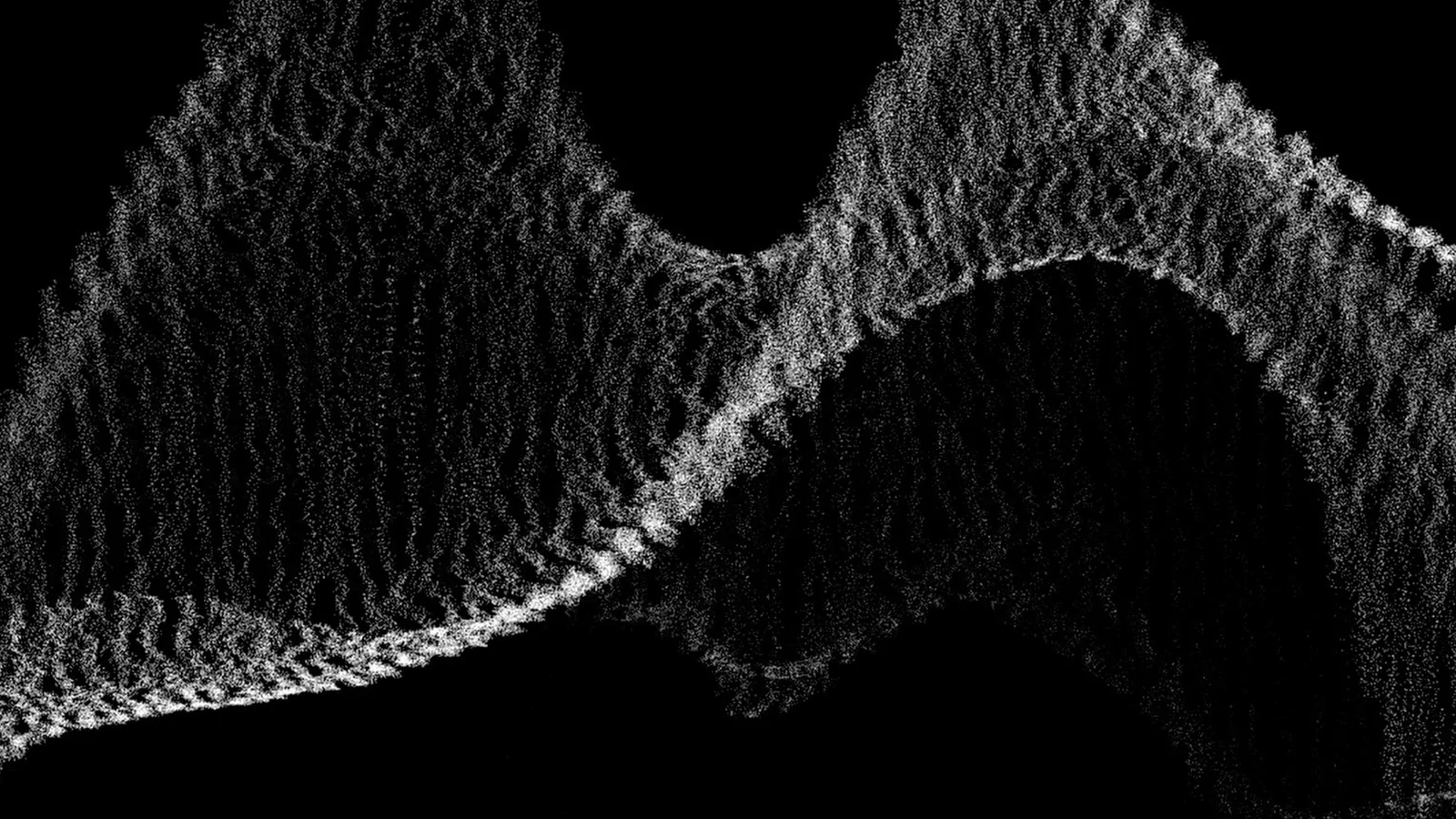 Cyklus Svetla 60m panoramic projection at Galéria Ľudovíta Fullu, Light Cube exhibition