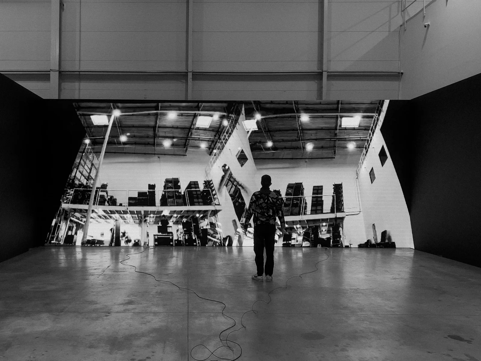 Exhibizz interactive installation, generative LED visuals, Bratislava 2025