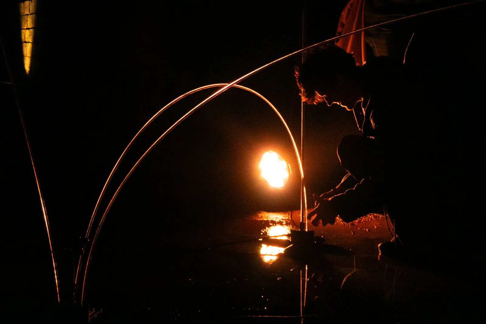 Receptor optical-fibre installation at Prototyp, Bratislava 2023