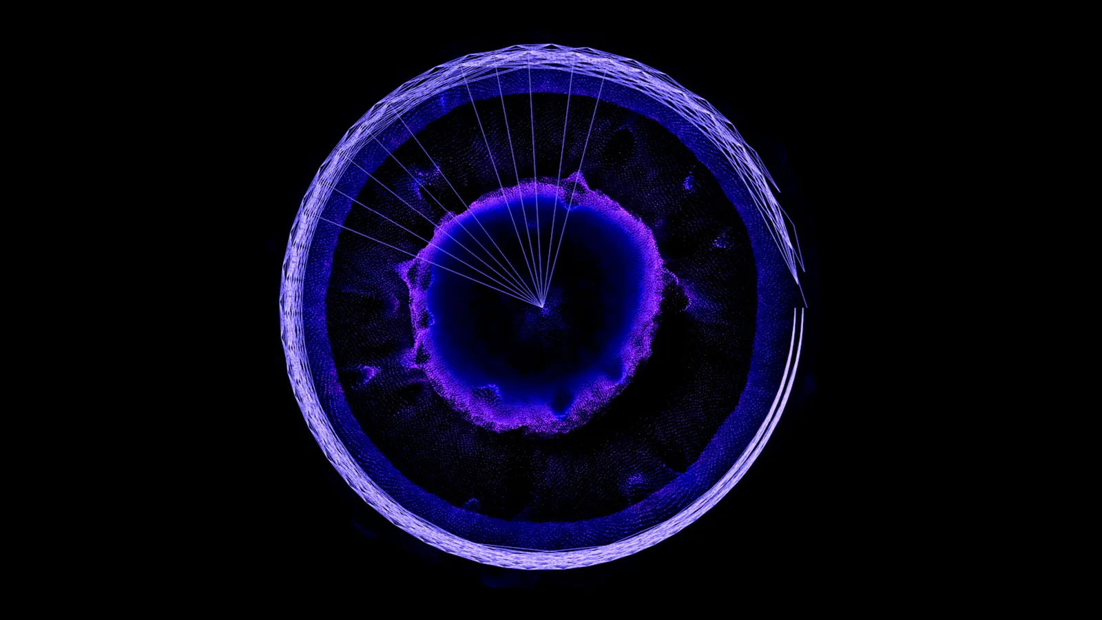 Cyklus Svetla 60m panoramic projection at Galéria Ľudovíta Fullu, Light Cube exhibition