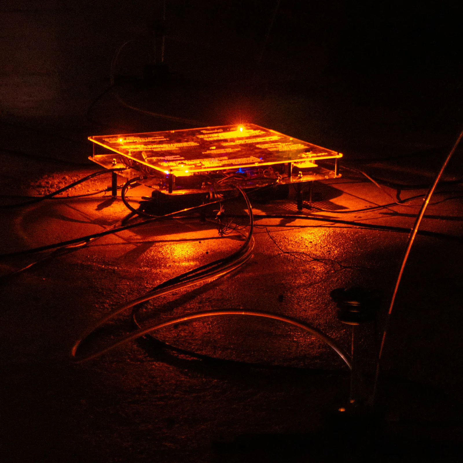 Receptor optical-fibre installation at Prototyp, Bratislava 2023